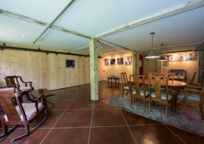 dining room area in barn of Harrisville Inn