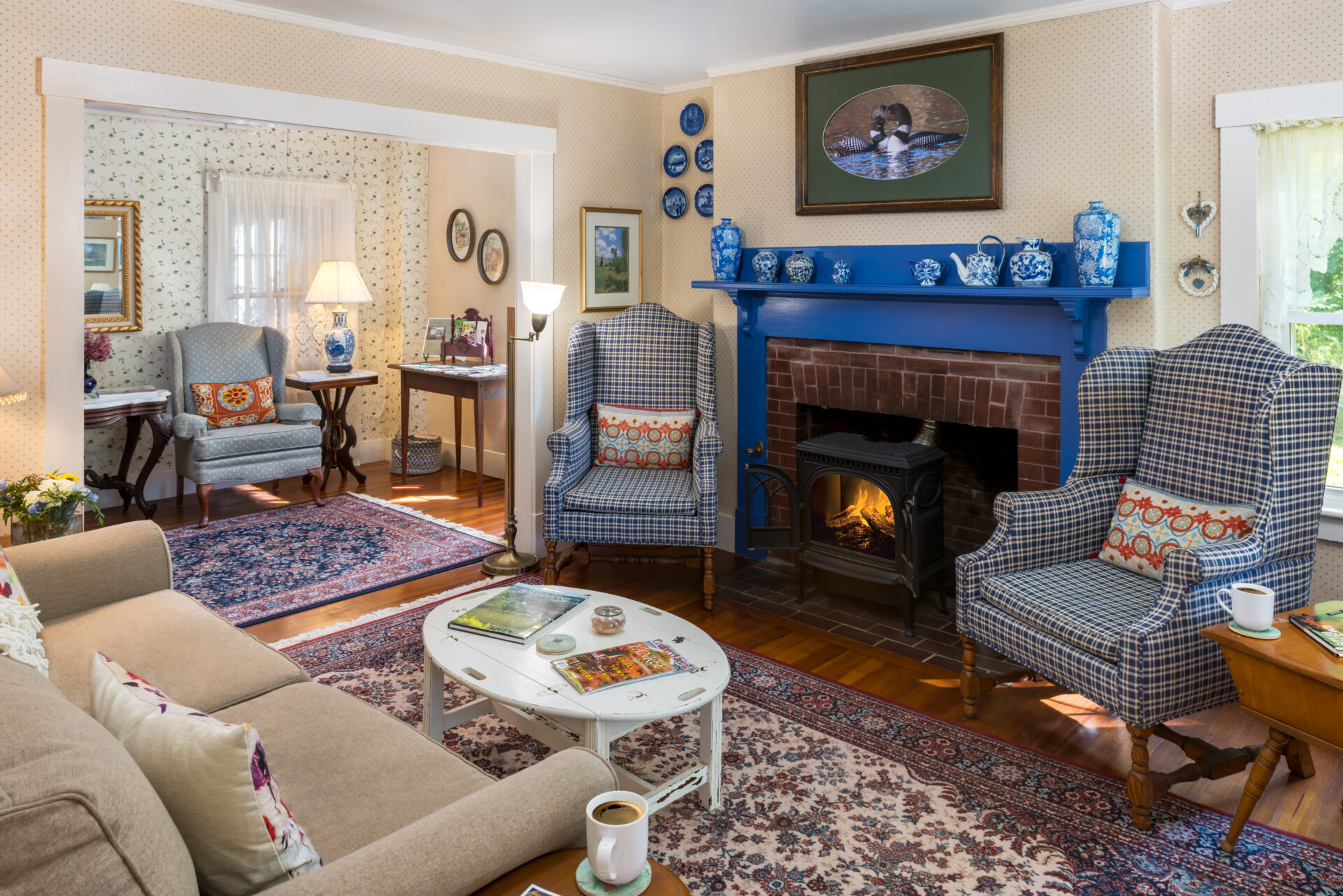 living room area of Harrisville Inn